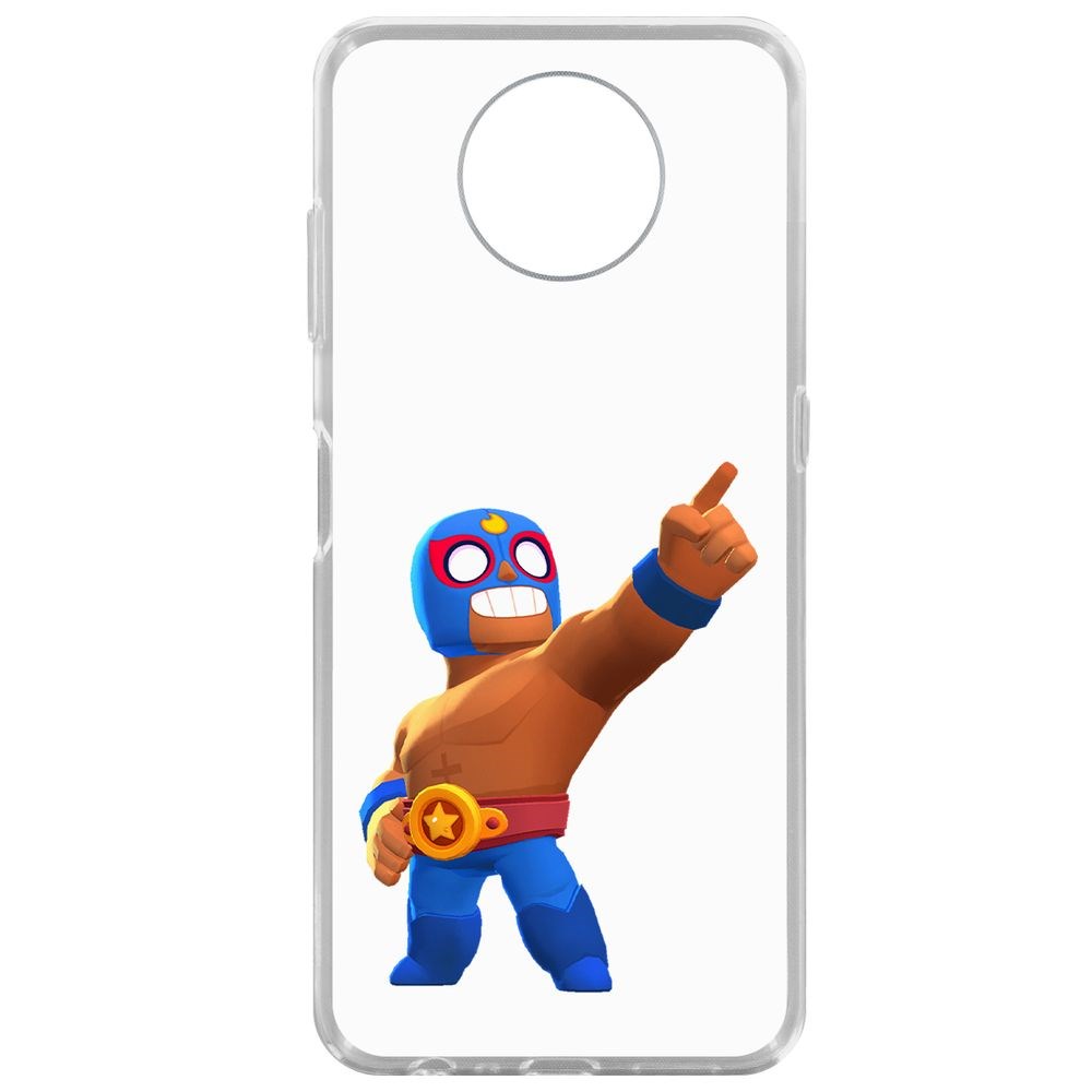 

Чехол-накладка Krutoff Clear Case Brawl Stars-Эль Примо для Nokia G10, Прозрачный