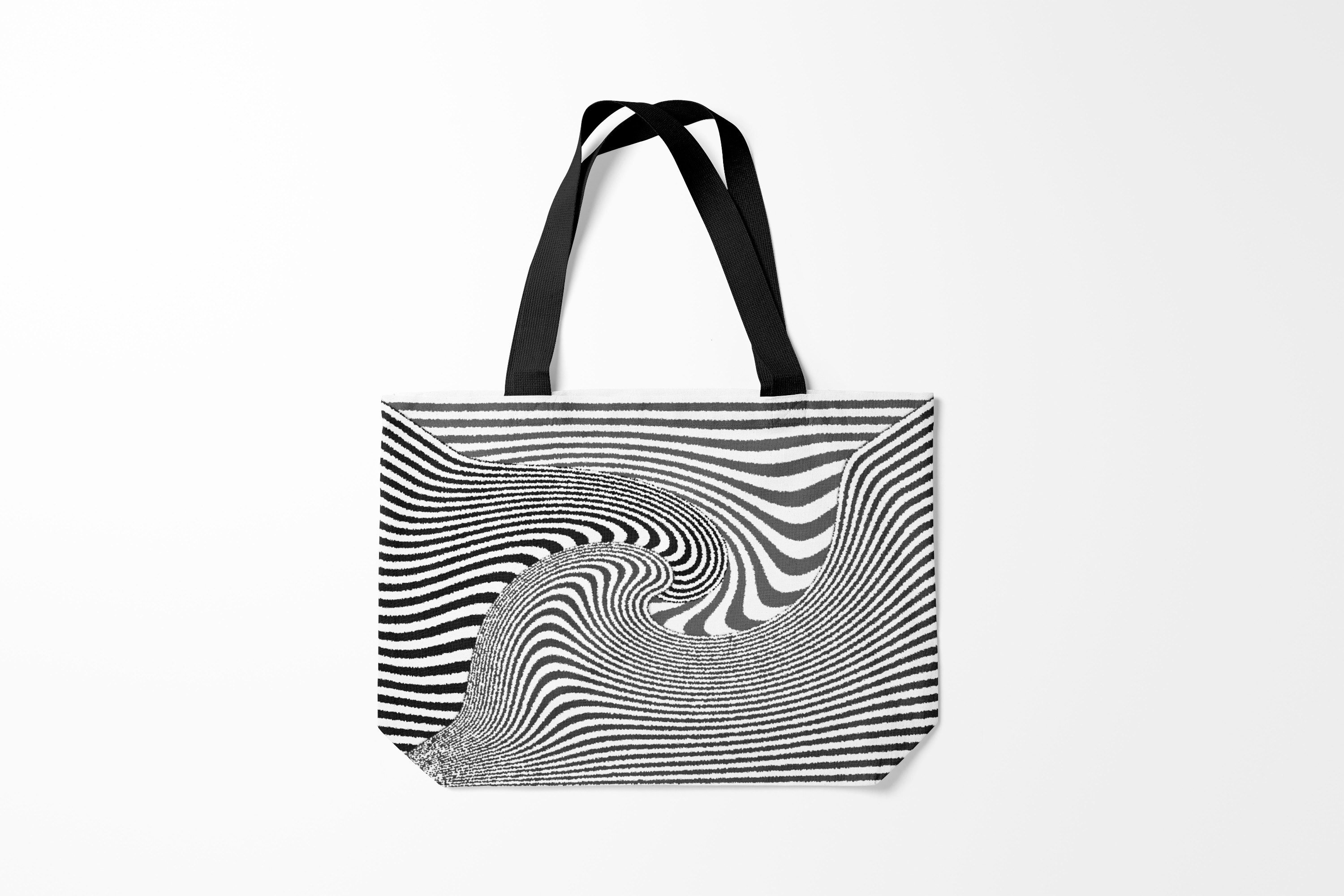 

Сумка шoппер унисекс Burnettie Абстракция Черно белый мозаичный узор, белый; черный, Абстракция Черно белый мозаичный узор