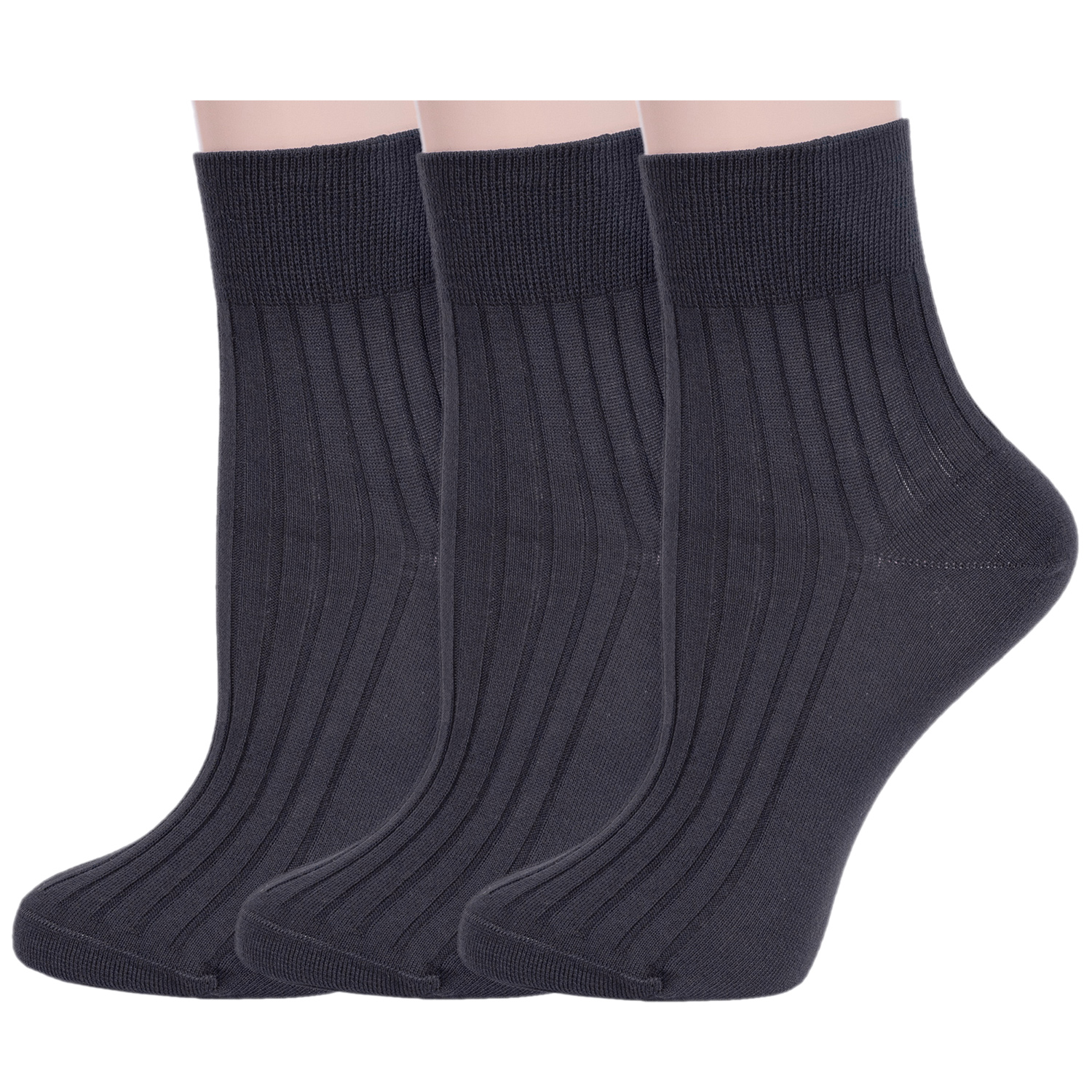 

Комплект носков женских Rusocks 3-Ж3-11001 серых 23, Серый, 3-Ж3-11001