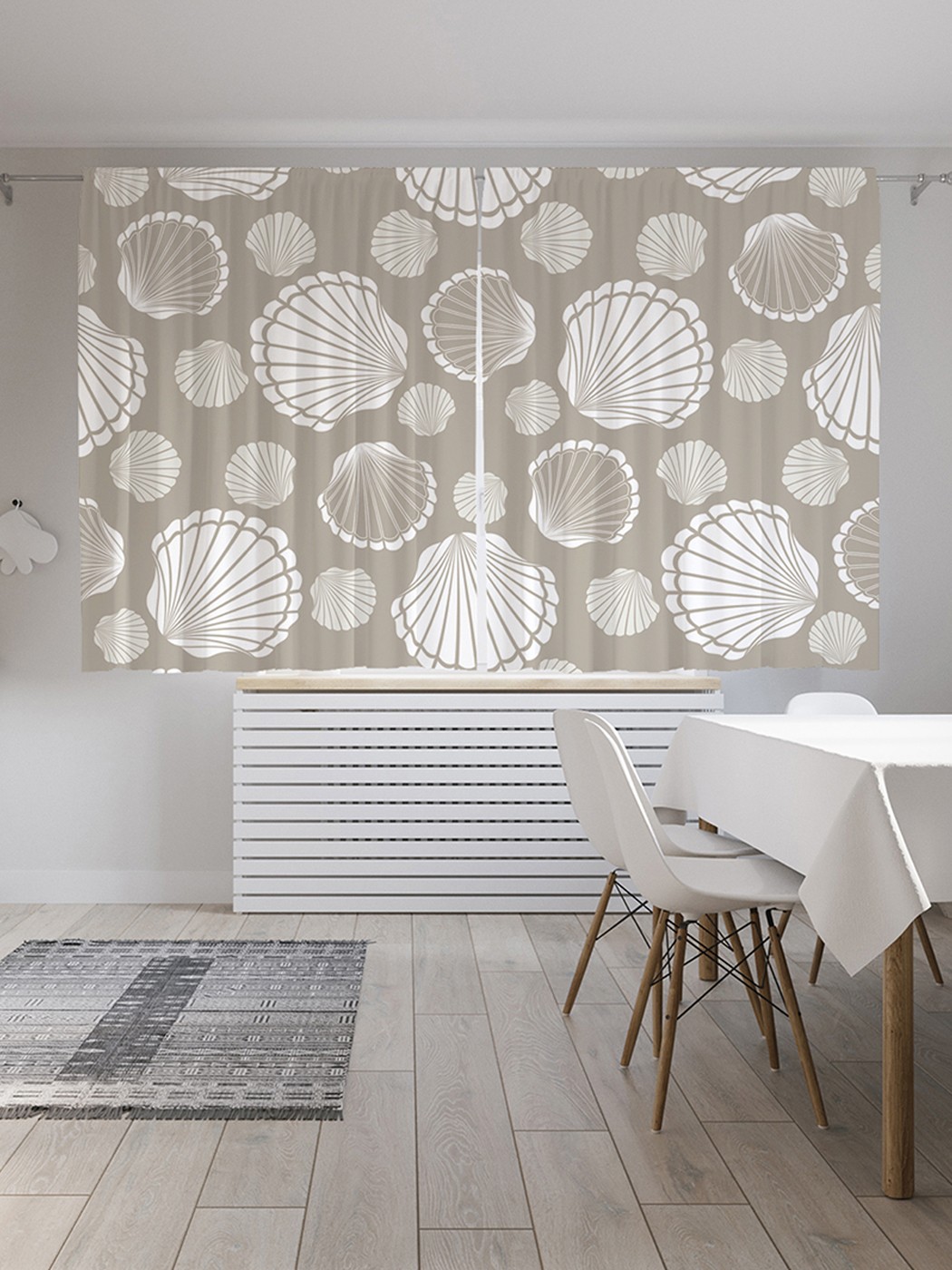 

Классические шторы JoyArty "Парад ракушек", серия Oxford DeLux, 2 полотна 145x180 см, Парад ракушек