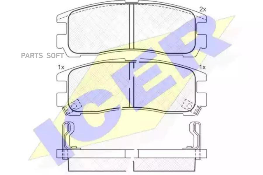 

Колодки Задние Mitsubishi Galant Pajero Space Icer 180981 Icer арт. 180981