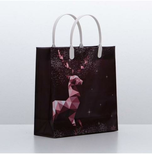 

Новогодний подарочный пакет ТИКО-Пластик, 4526693 Гордый олень, 24х24, 5 штук,