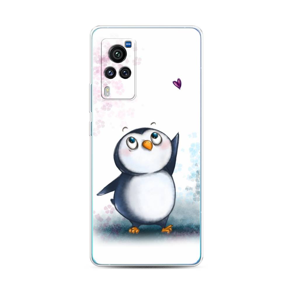 

Чехол Awog на Vivo X60 Pro "Пингвин и сердечко", Разноцветный, 263850-1