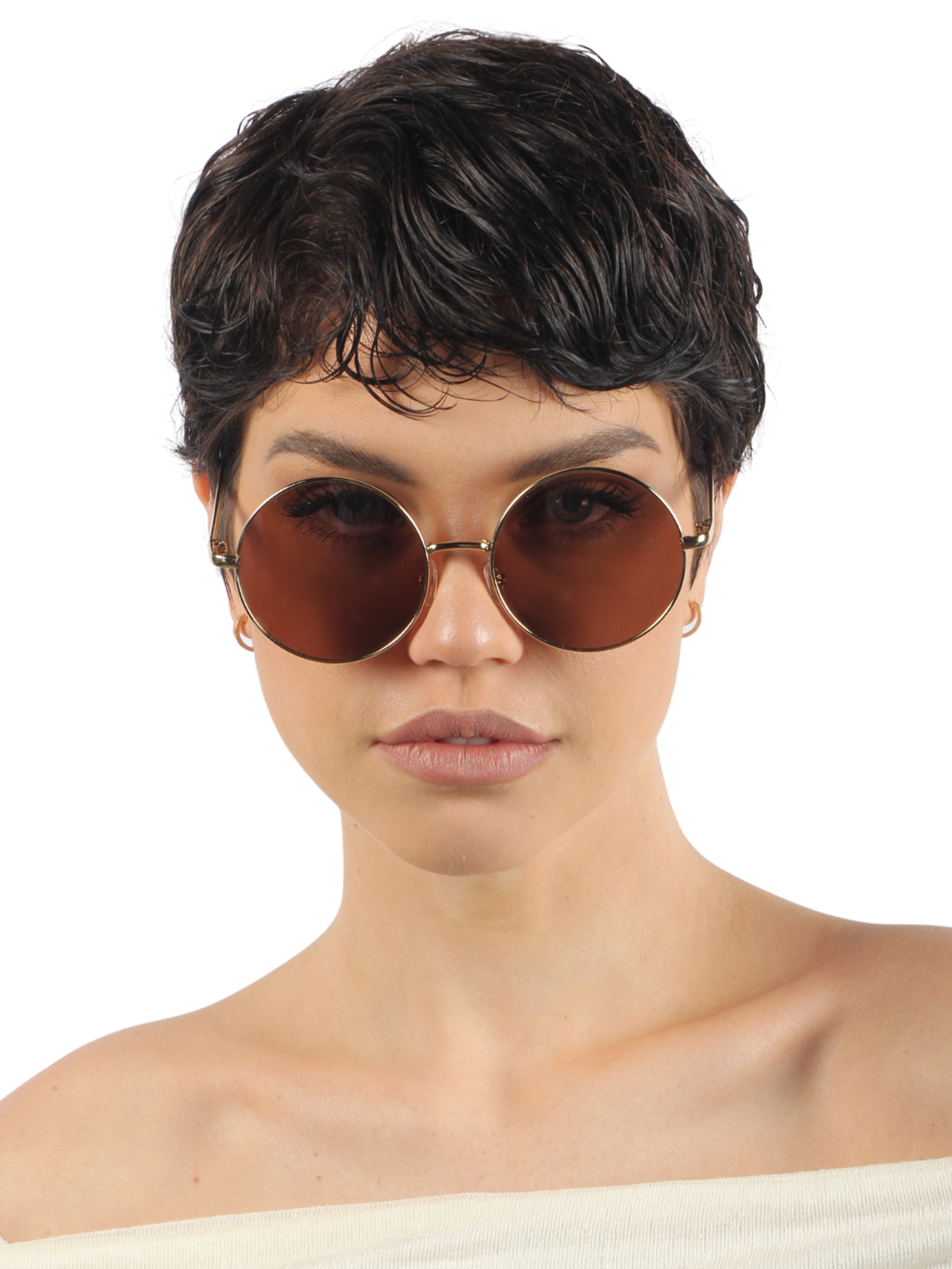 Солнцезащитные очки унисекс Pretty Mania ANG556, коричневые