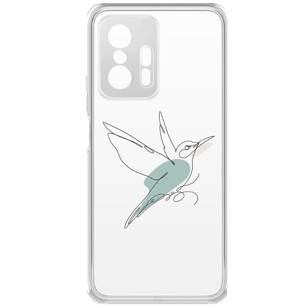 

Чехол-накладка Krutoff Clear Case Легкость для Xiaomi 11T Pro, Прозрачный