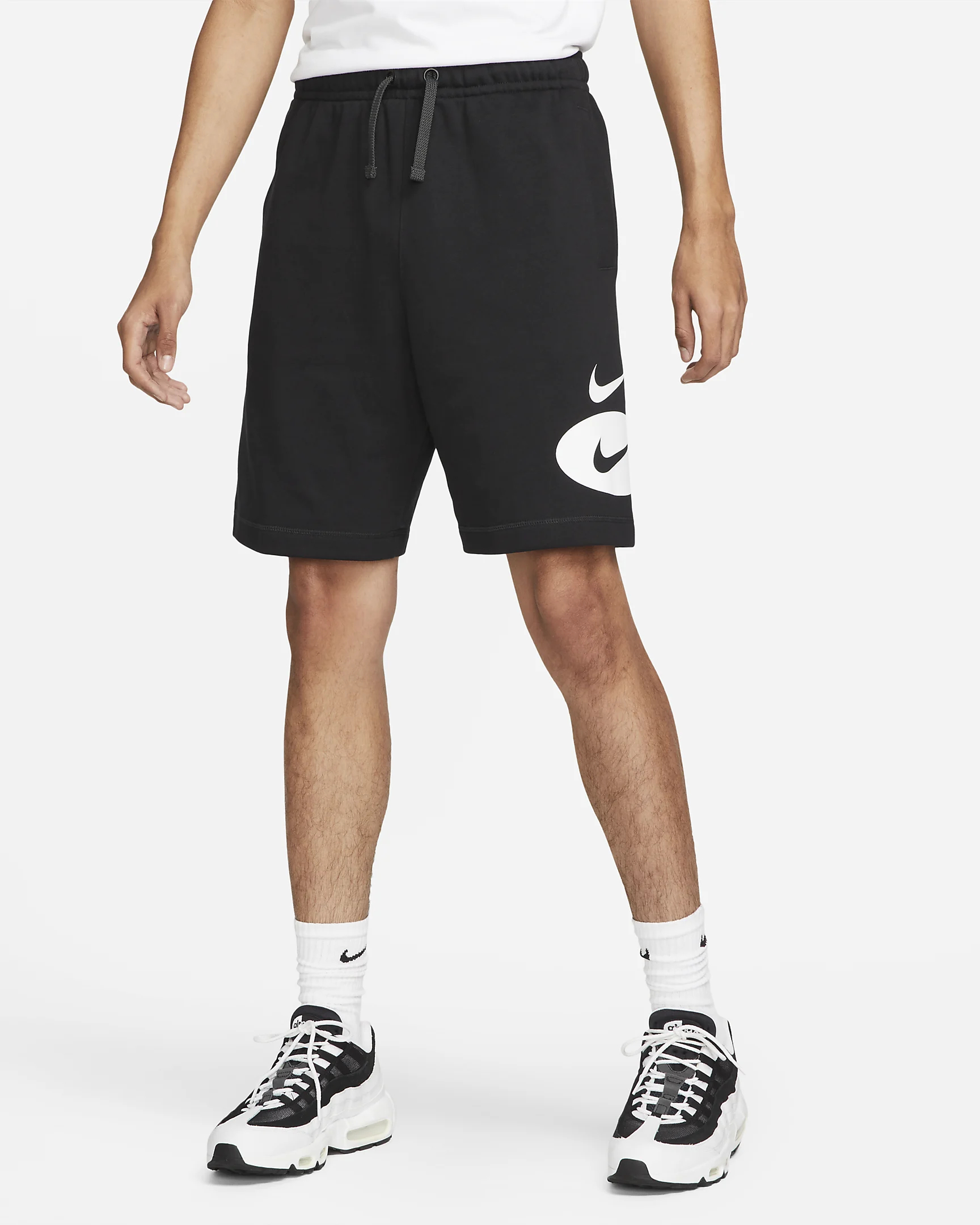 Спортивные шорты мужские Nike Nsw Sl Ft Short DM5487-010 черные 2XL