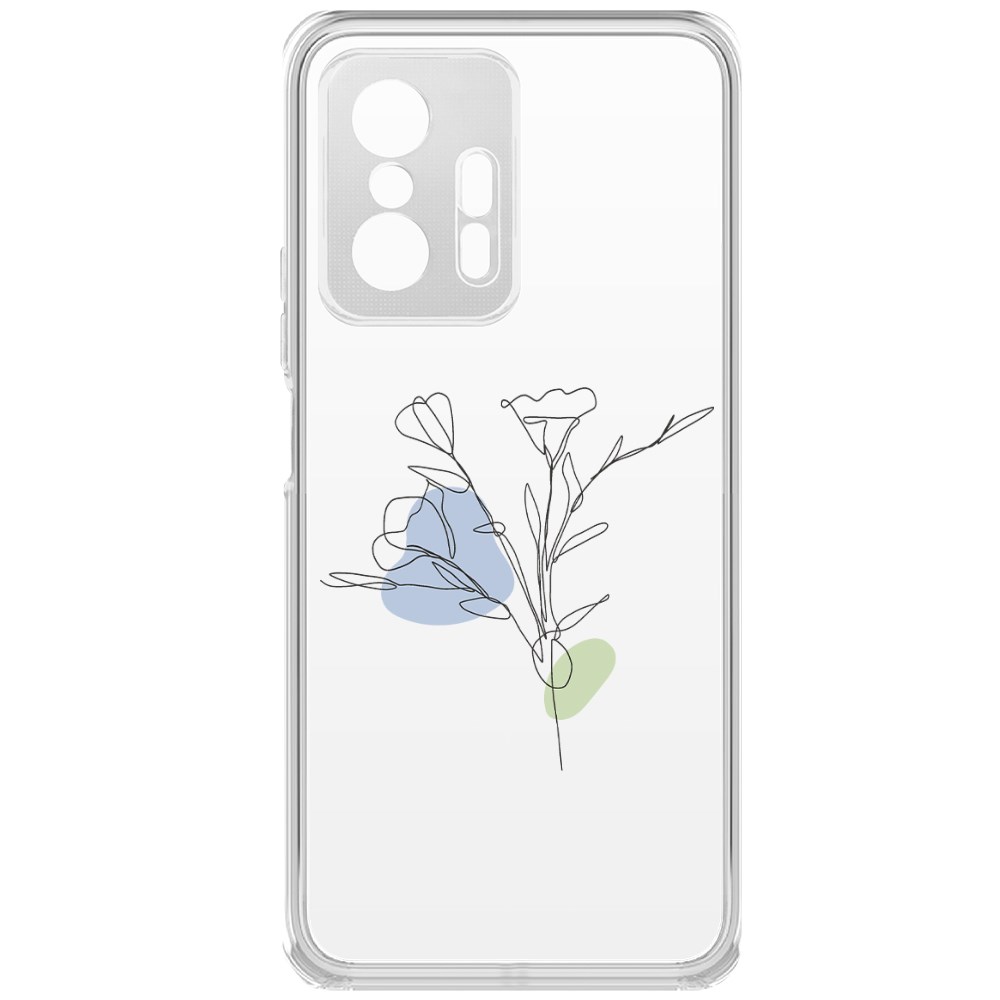 

Чехол-накладка Krutoff Clear Case Эустома для Xiaomi 11T Pro, Прозрачный
