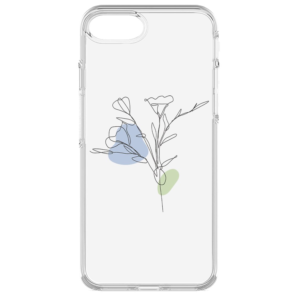

Чехол-накладка Krutoff Clear Case Эустома для iPhone 8, Прозрачный