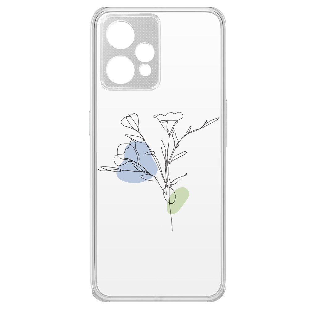 

Чехол-накладка Krutoff Clear Case Эустома для Realme 9 Pro+, Прозрачный