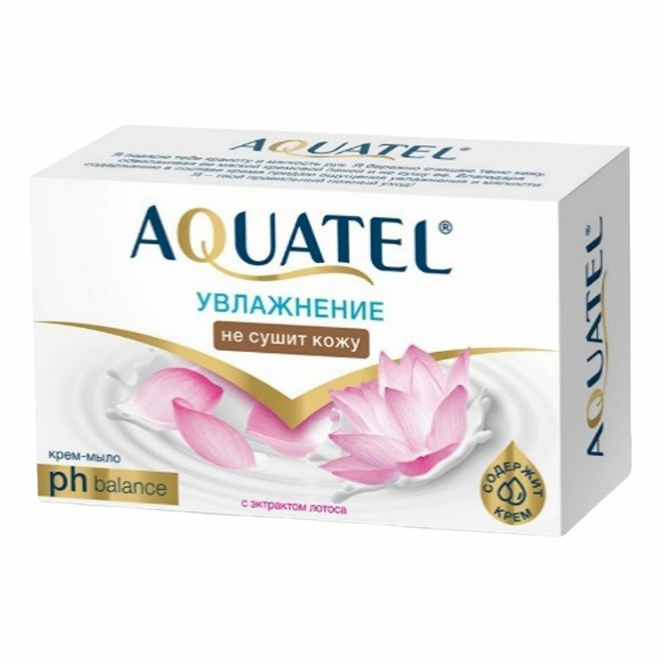 фото Крем-мыло туалетное aquatel лепестки лотоса 90 г