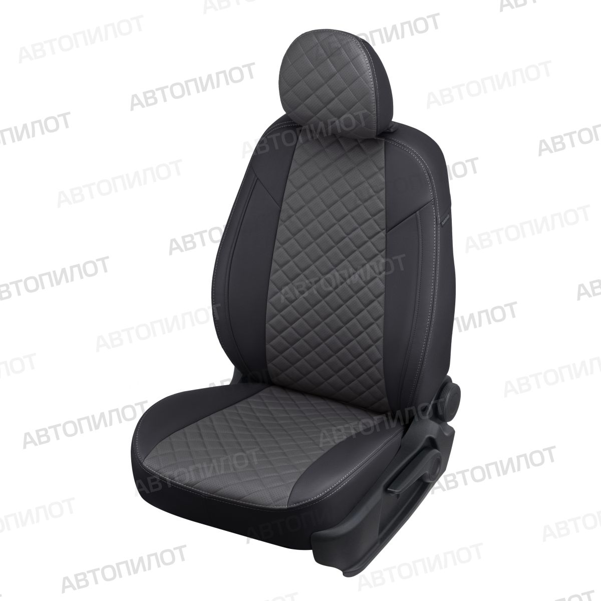 

Чехлы АВТОПИЛОТ Audi A6 (С5) Sd (40/60) с 97-04г. (Экокожа ромб, Черный + Темно-серый), Audi A6 (С5) Sd (40/60) с 97-04г. материал Экокожа ромб
