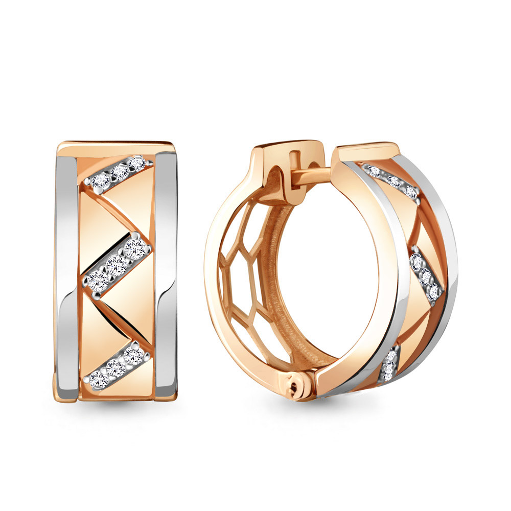 

Серьги из серебра с фианитом Aquamarine 48213А_925_з, 48213А_925_з