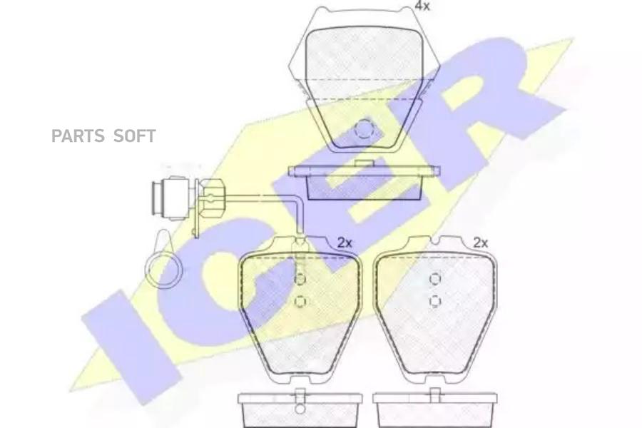 

Колодки Передние Audi A8 98-02 /Type Trw /8 Колодок Icer 181565 Icer арт. 181565