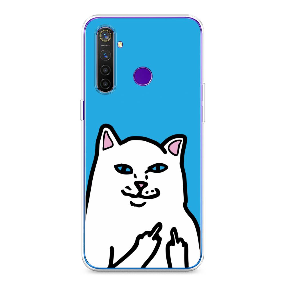 

Чехол Awog на Realme 5 Pro "Кот жесть", Разноцветный, 251650-9