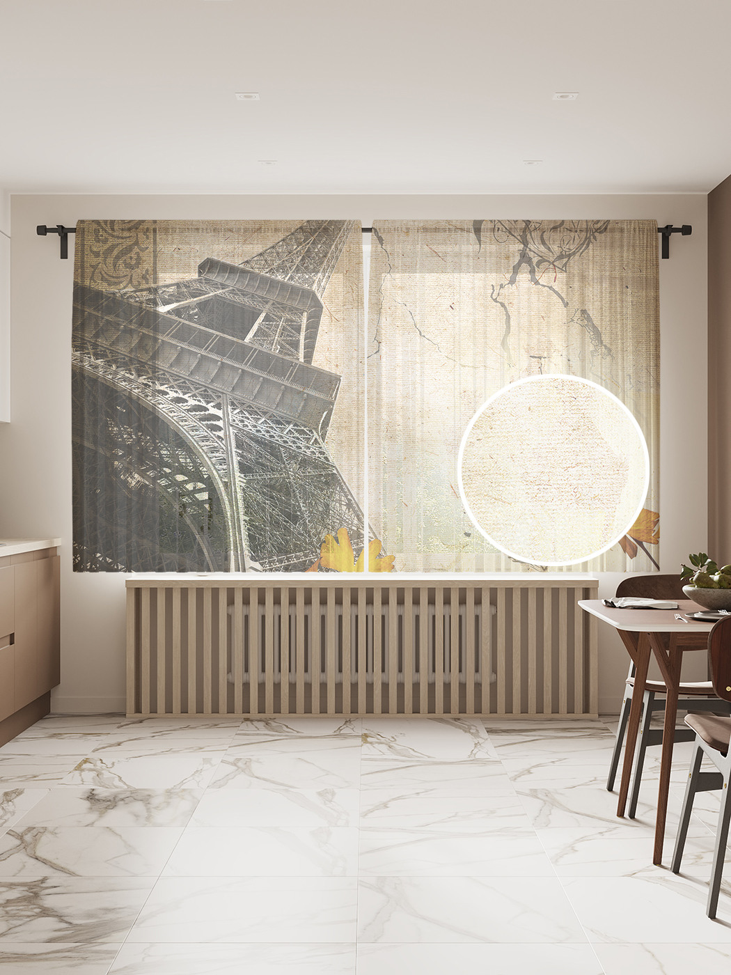 

Фототюль JoyArty "Париж цветет", 145x180 см (2 полотна со шторной лентой + 50 крючков), Париж цветет