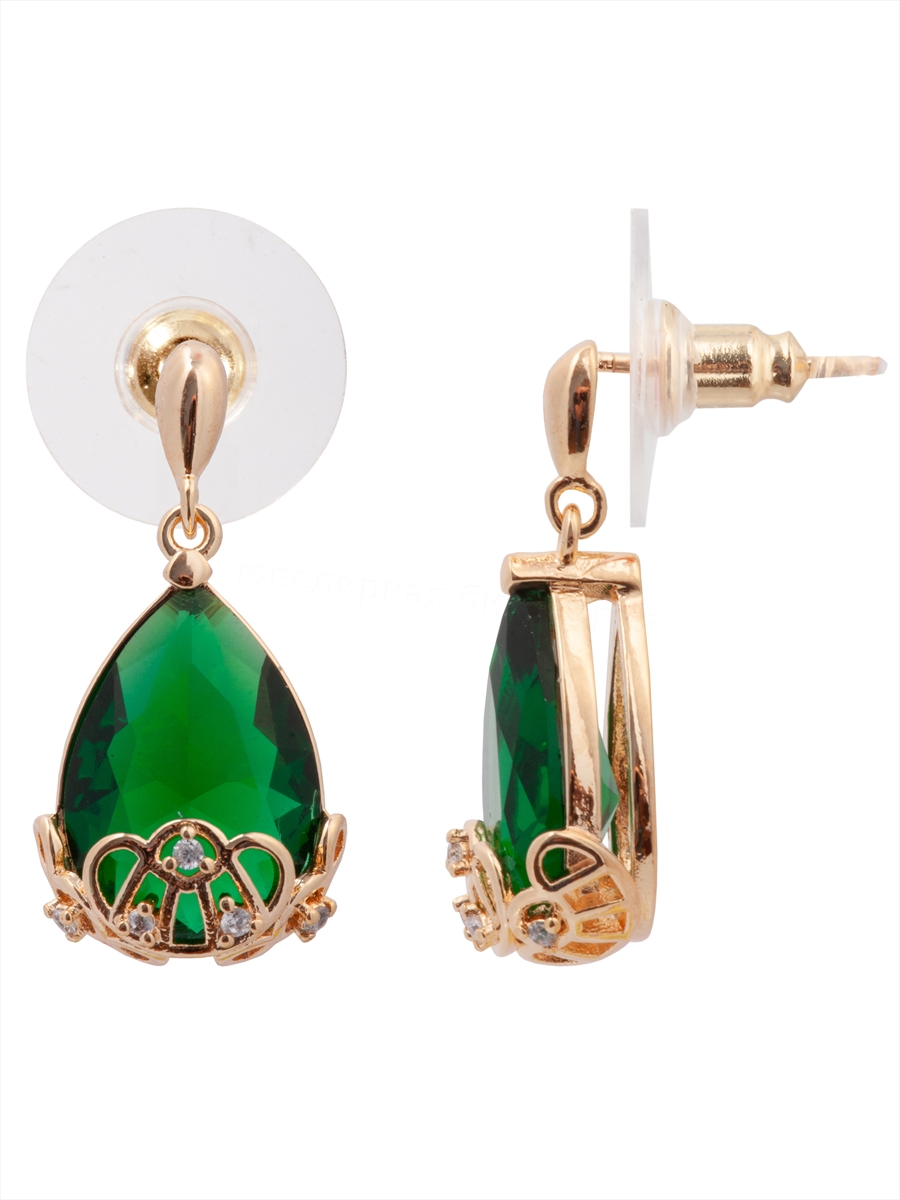

Серьги из ювелирного сплава Lotus Jewelry 3044E-23Gcz, фианит, 3044E-23Gcz