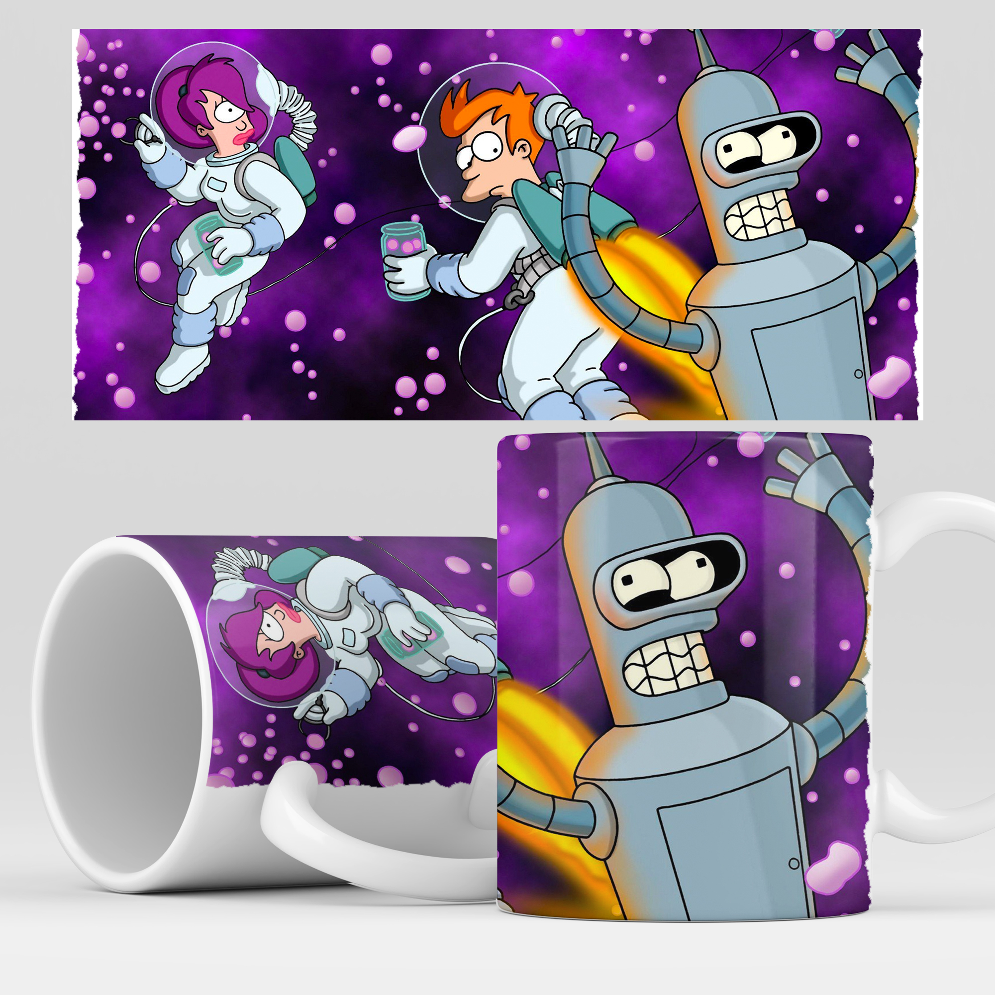 фото Кружка rocketcup с принтом "футурама" мультсериал futurama