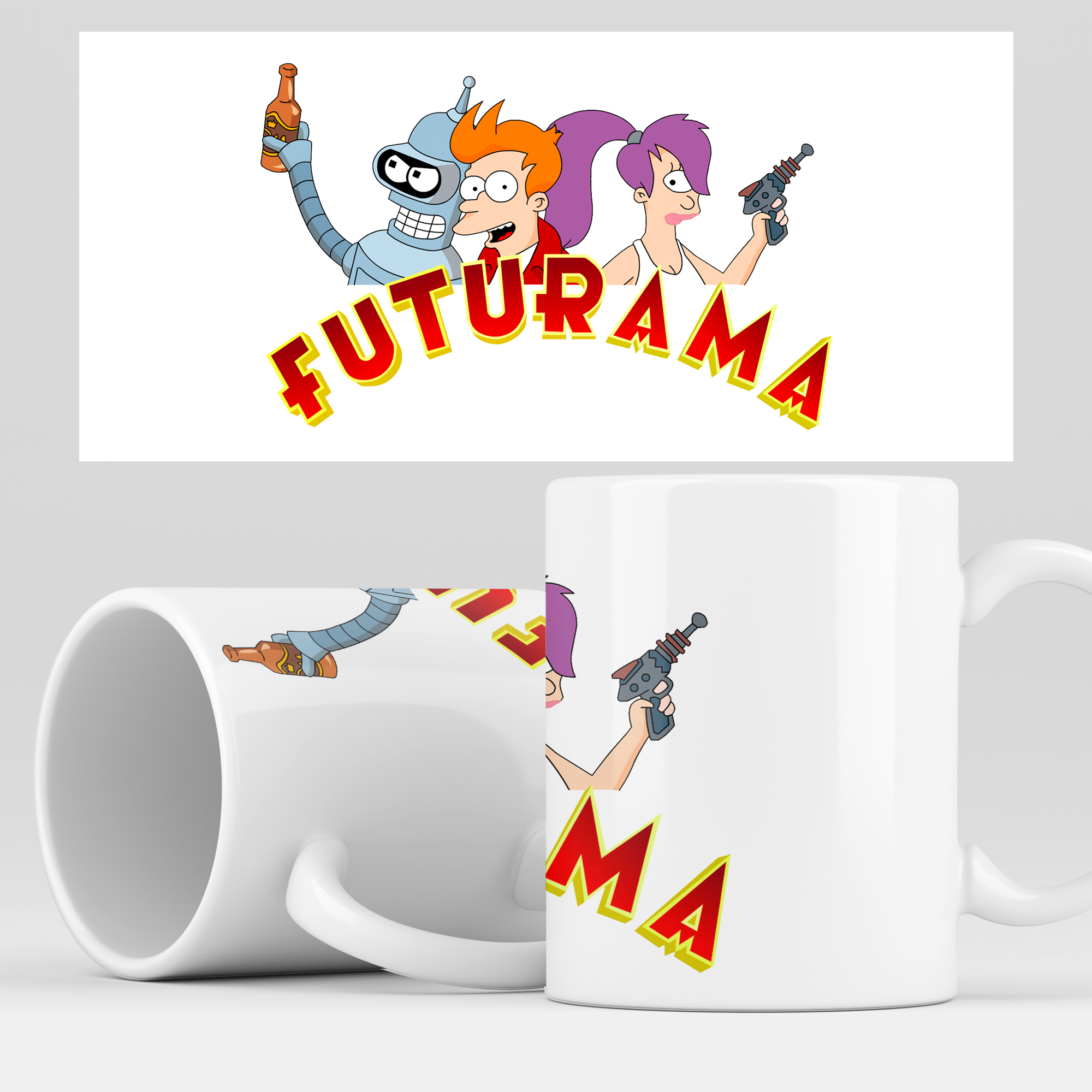 фото Кружка rocketcup с принтом "футурама" мультсериал futurama