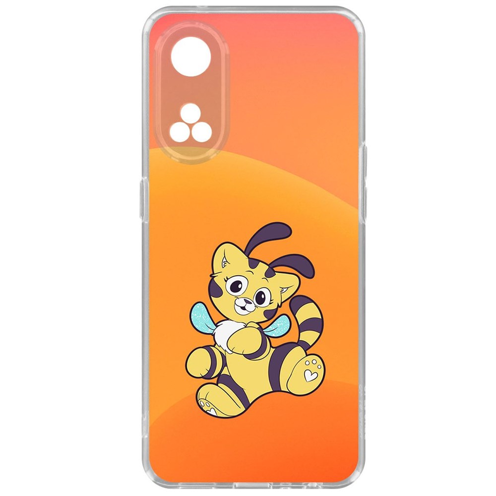 

Чехол-накладка Krutoff Clear Case Хаги Ваги - Кошка-Пчёлка для Oppo Reno8T, Прозрачный