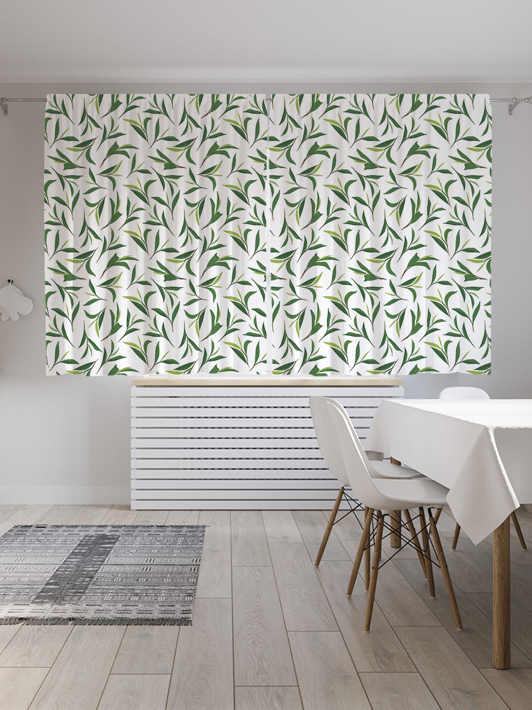 

Классические шторы JoyArty "Чайные листья", серия Oxford DeLux, 2 полотна 145x180 см, Чайные листья