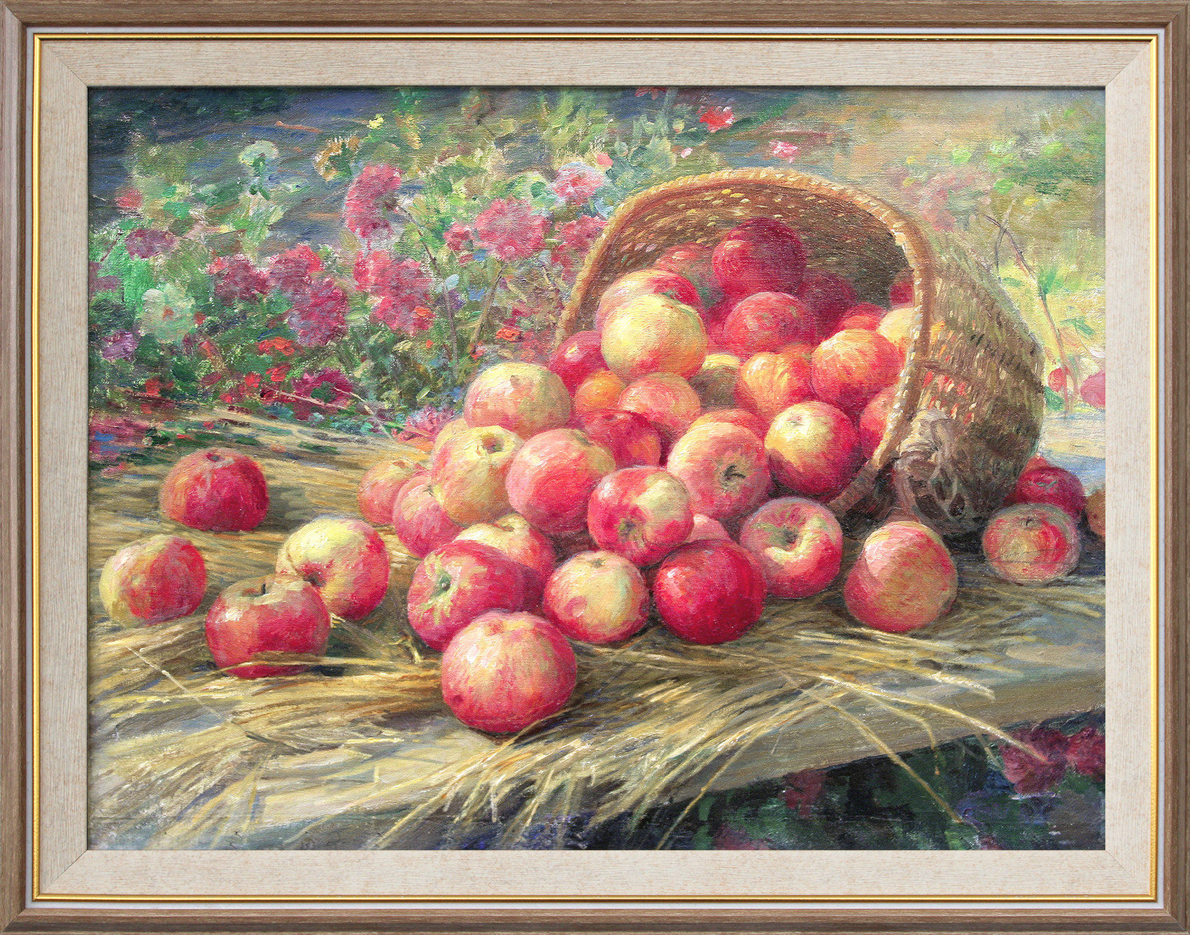 

Репродукция картины Ф. Сычкова Алма-атинские яблоки 49х39