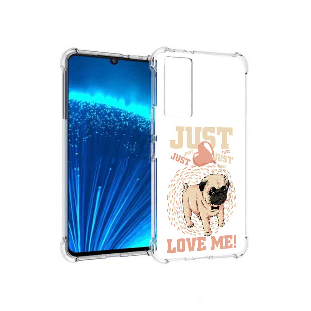 

Чехол MyPads Tocco для Vivo V21E Люби меня (PT226954.394.109), Прозрачный, Tocco