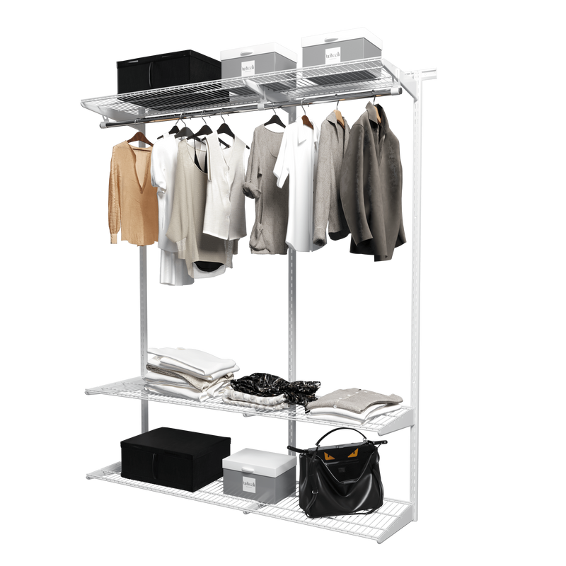 Гардеробная система Титан-GS Вешалка в прихожую белая 350