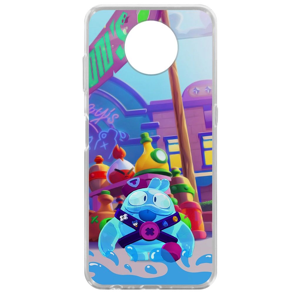 

Чехол-накладка Krutoff Clear Case Brawl Stars-Скуик для Nokia G10, Прозрачный
