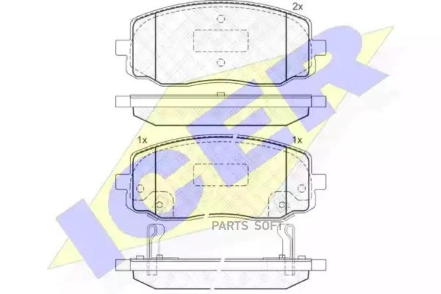 Колодки Передние Kia Picanto Icer 181709 Icer арт. 181709