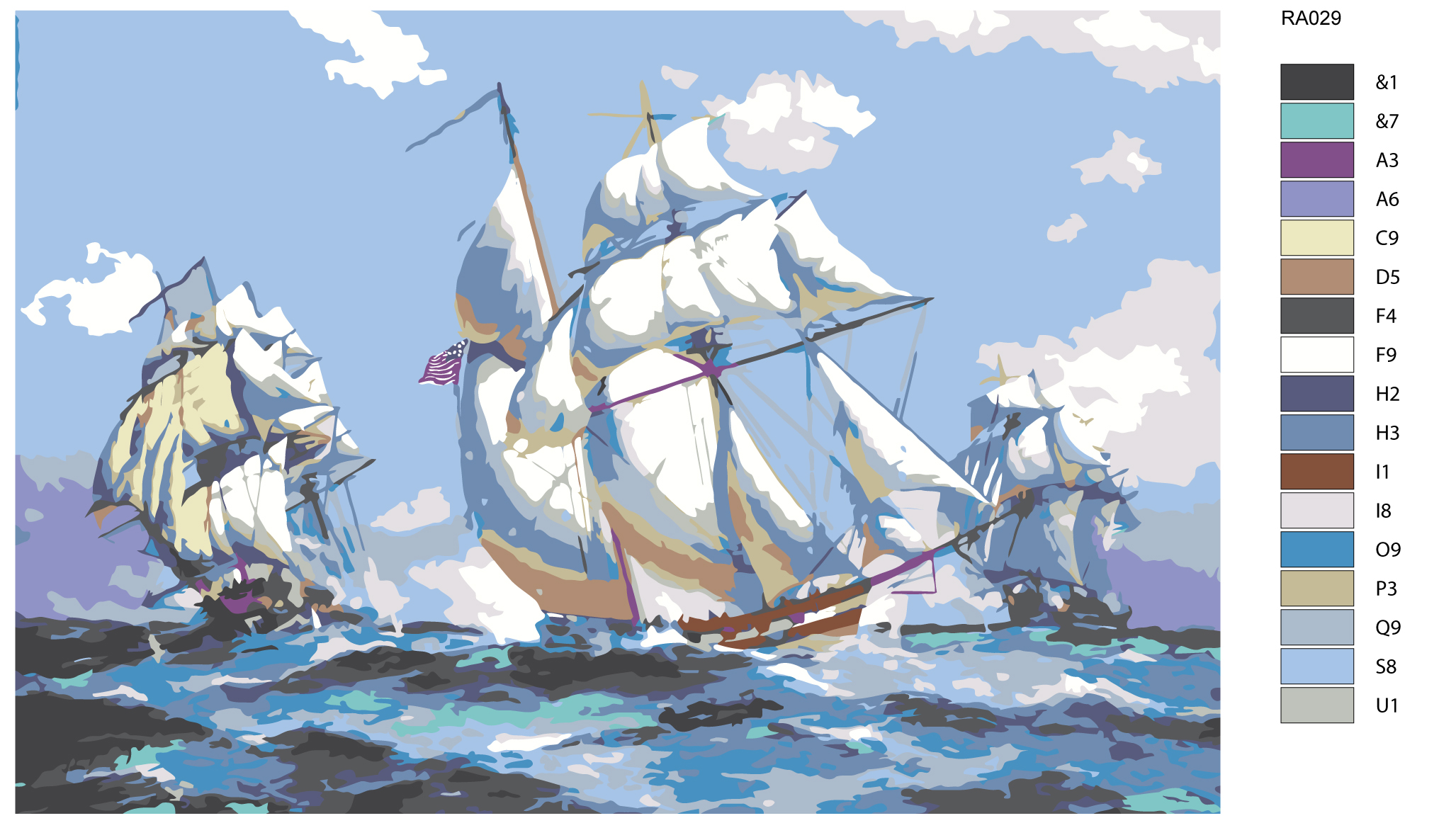 

Картина по номерам, Живопись по номерам, 48 x 72, RA029, RA029