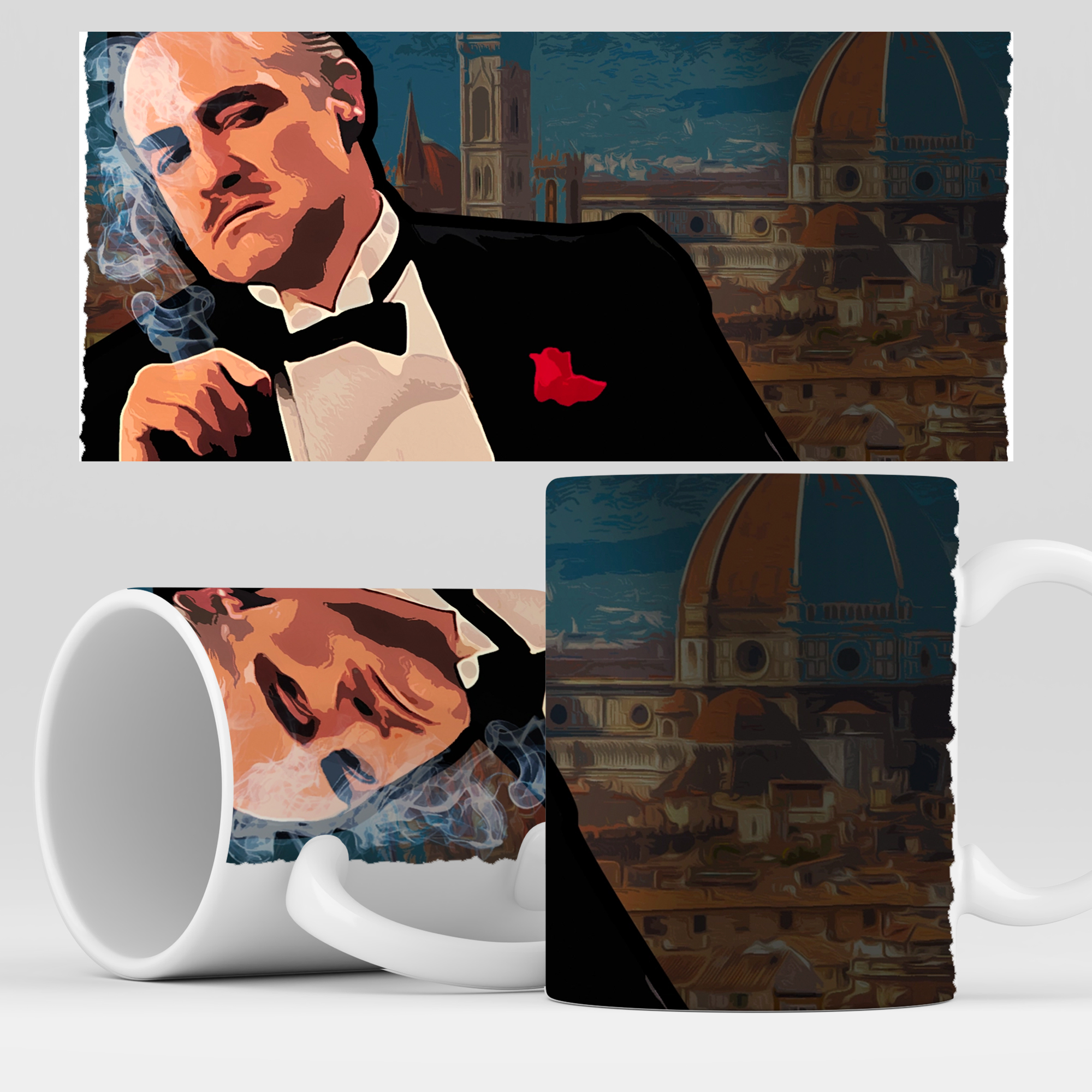 

Кружка RocketCup с принтом "Крестный отец" фильм God Father, GodFather06