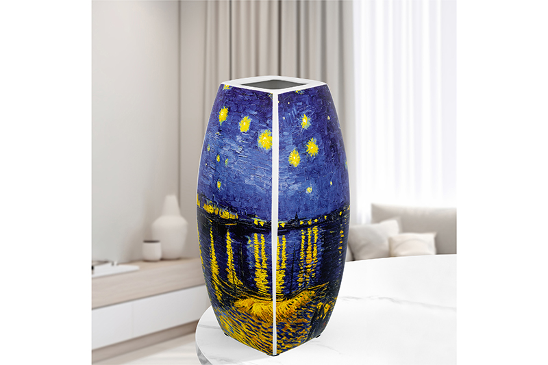 

Ваза Elan Gallery Звездная ночь над Роной, 1,5 л 11х11х21 см, квадратная