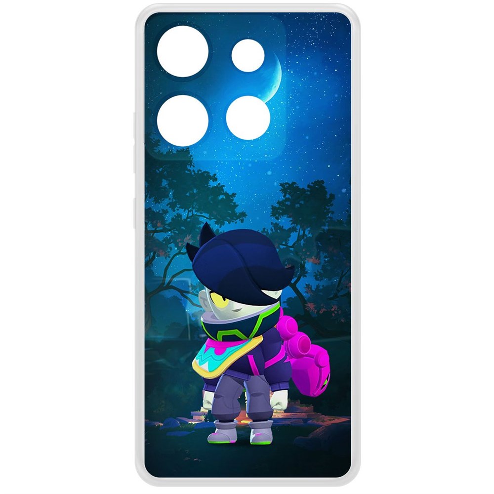 

Чехол-накладка Krutoff Clear Case Brawl Stars-Орочи Эдгар для Infinix Smart 7 HD, Прозрачный