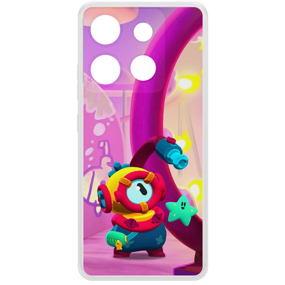 

Чехол-накладка Krutoff Clear Case Brawl Stars-Отис для Infinix Smart 7 HD, Прозрачный