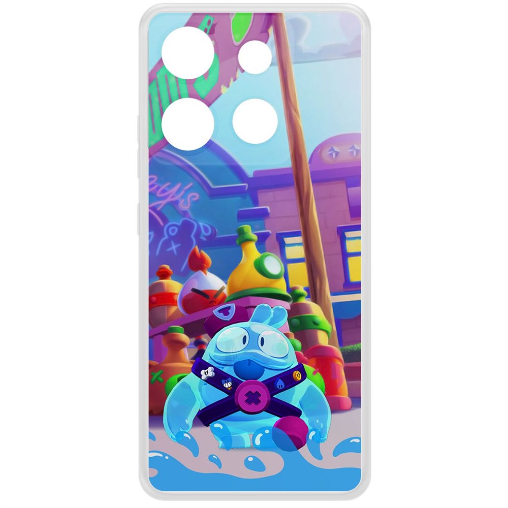 

Чехол-накладка Krutoff Clear Case Brawl Stars-Скуик для Infinix Smart 7 HD, Прозрачный