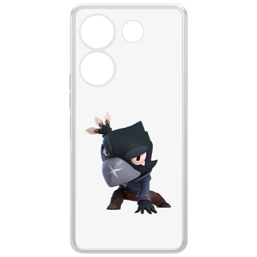 

Чехол-накладка Krutoff Clear Case Brawl Stars-Ворон для Tecno Camon 20 Pro, Прозрачный