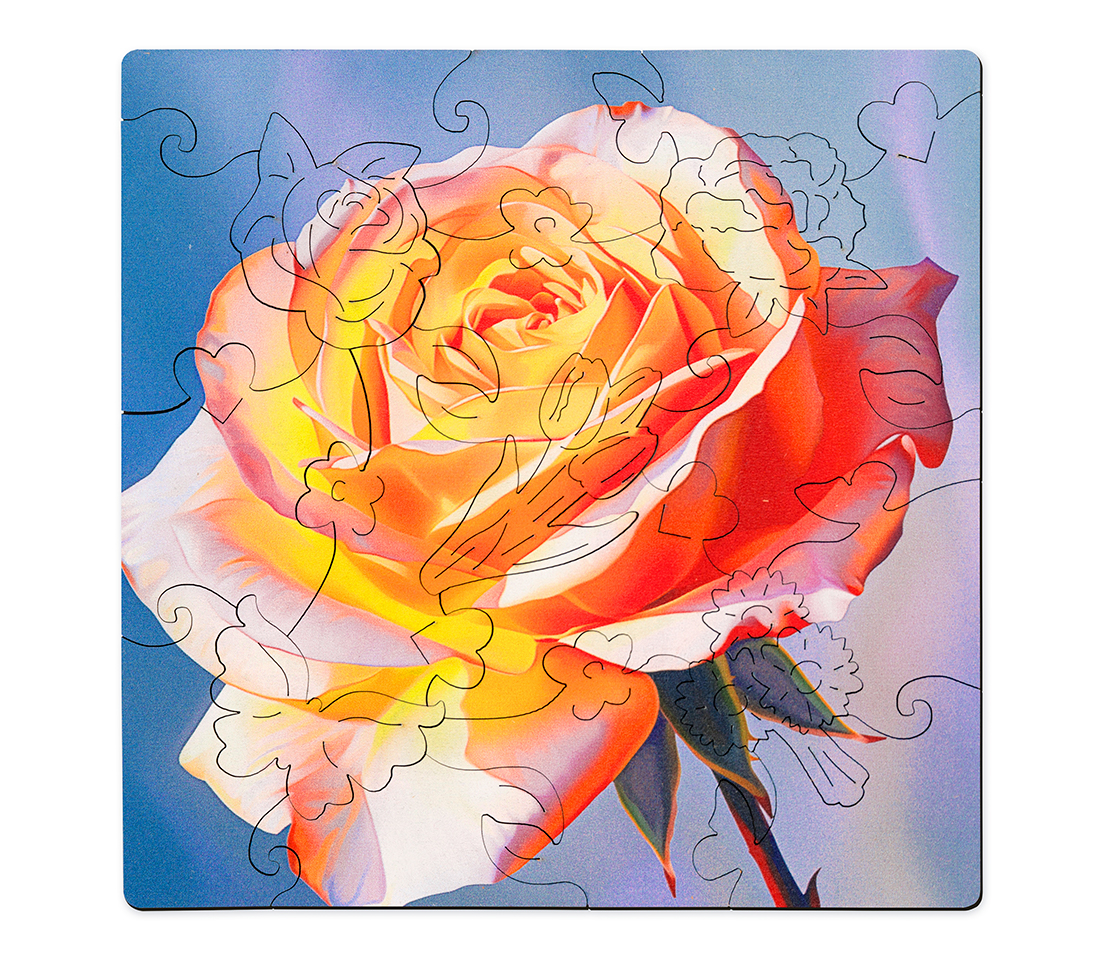 

Пазл деревянный Active puzzles Роза, 20 деталей, Роза