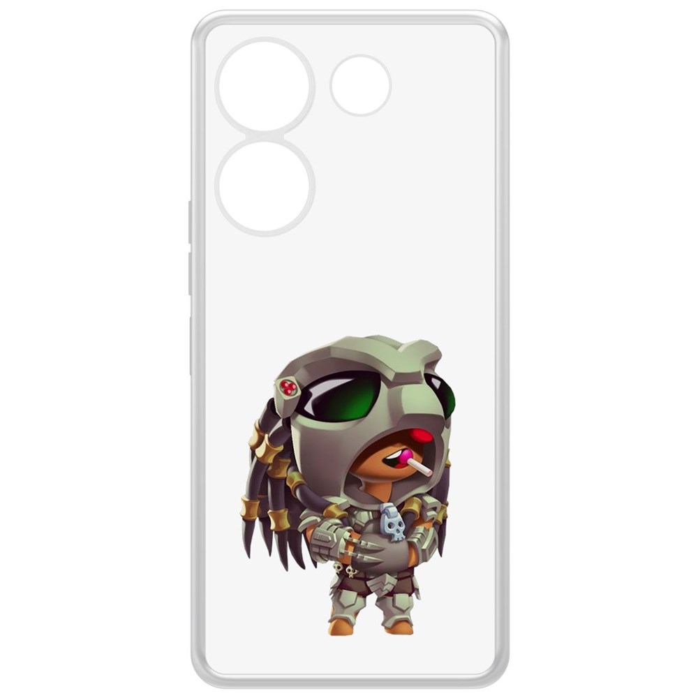 

Чехол-накладка Krutoff Clear Case Brawl Stars-Леон Хищник для Tecno Camon 20 Pro, Прозрачный