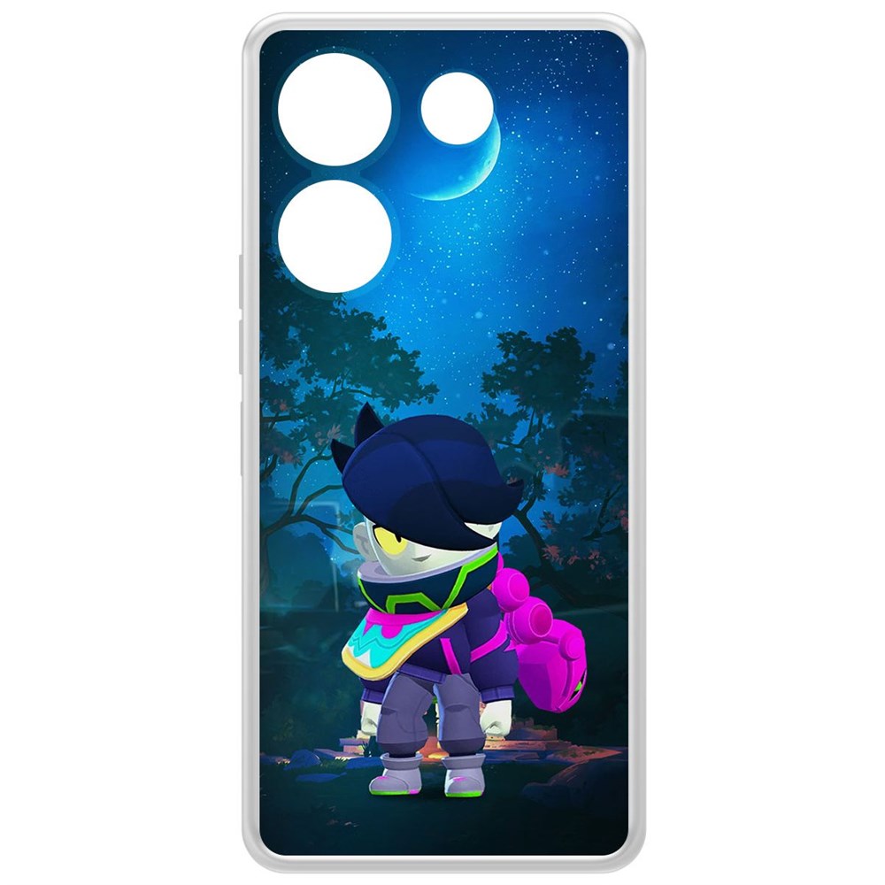 

Чехол-накладка Krutoff Clear Case Brawl Stars-Орочи Эдгар для Tecno Camon 20 Pro, Прозрачный