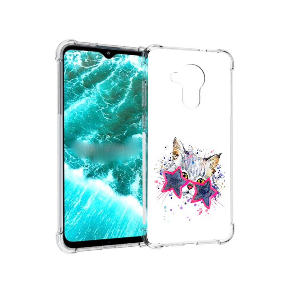 

Чехол MyPads Tocco для Nokia C30 звездные очки (PT227054.117.353), Прозрачный, Tocco