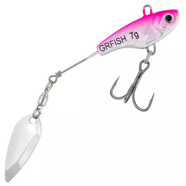 

Тейл-спиннер Grfish Jig Spin 31s 7гр. 31мм. P33, Розовый;серебристый, Jig Spin