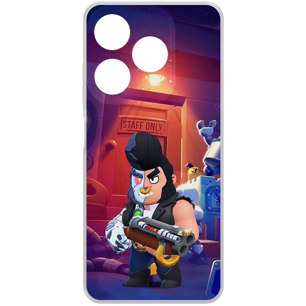 

Чехол-накладка Krutoff Clear Case Brawl Stars-Б-800 для Tecno Spark 10, Прозрачный
