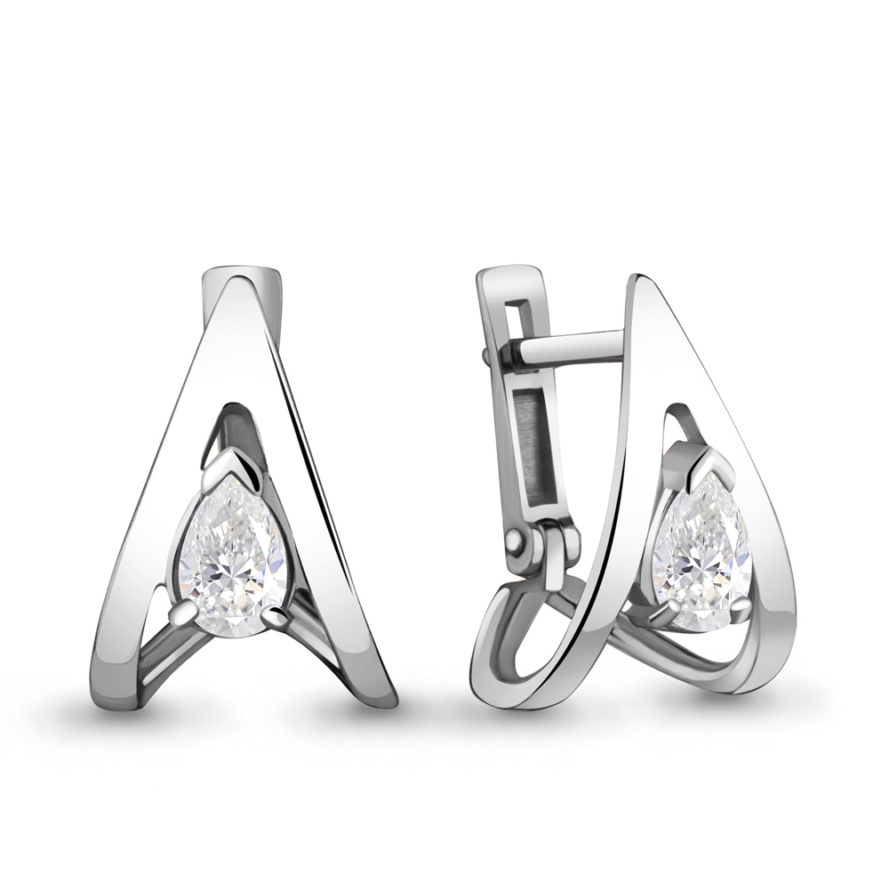 

Серьги из серебра с фианитом Aquamarine 48224_925_р, 48224_925_р