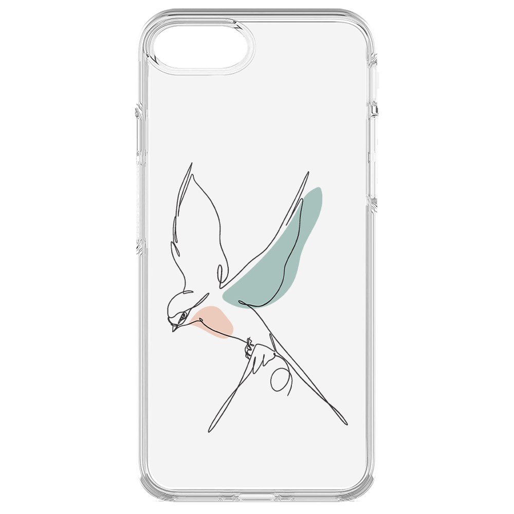 фото Чехол-накладка krutoff clear case полет для iphone se 2020