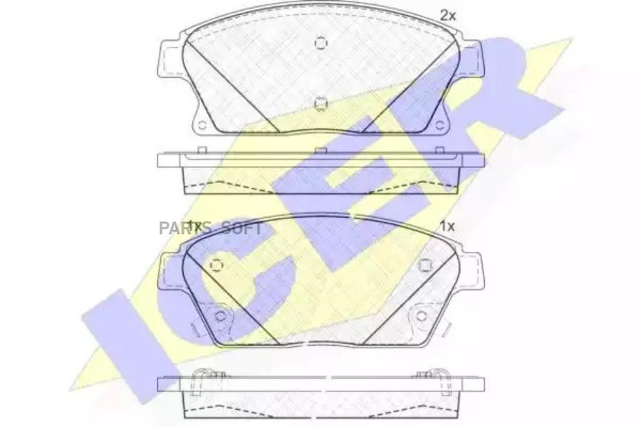 

Колодки Передние Chevrolet Cruze/Opel Astra J All 08->/Zafira 12-> Icer 181939-202 Icer ар