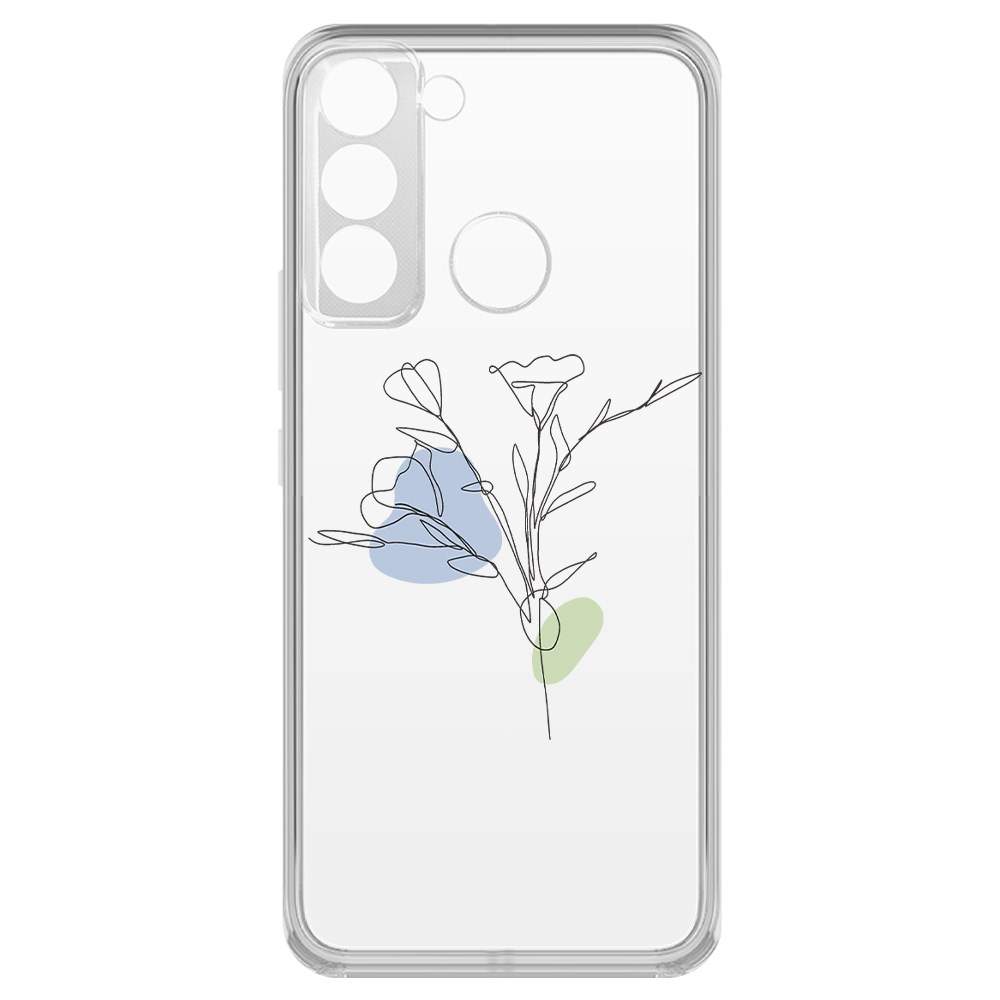 фото Чехол-накладка krutoff clear case эустома для tecno pop 5 lte