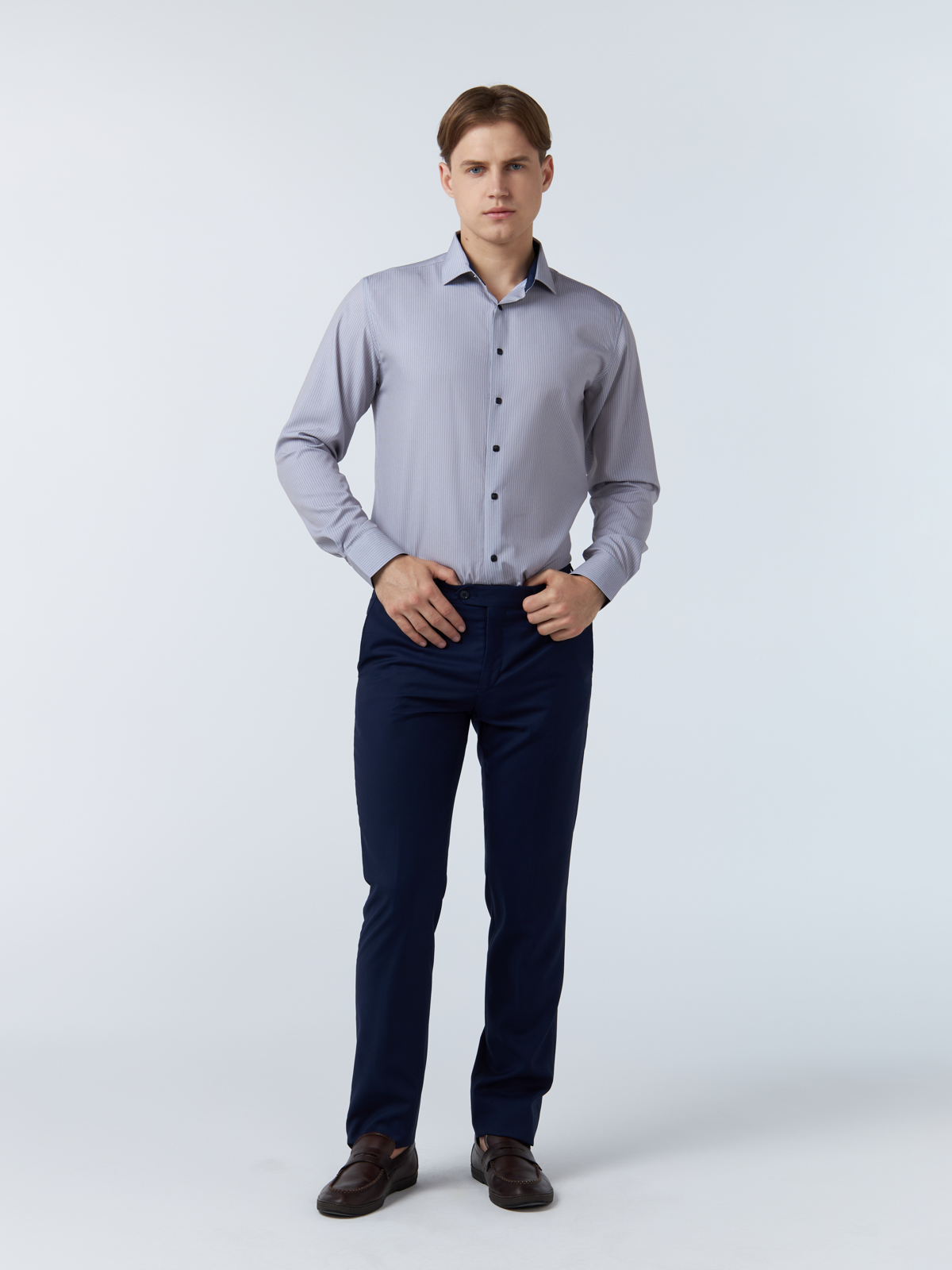 

Рубашка мужская Westhero 9-675-57 серая 3XL, Серый, 9-675-57