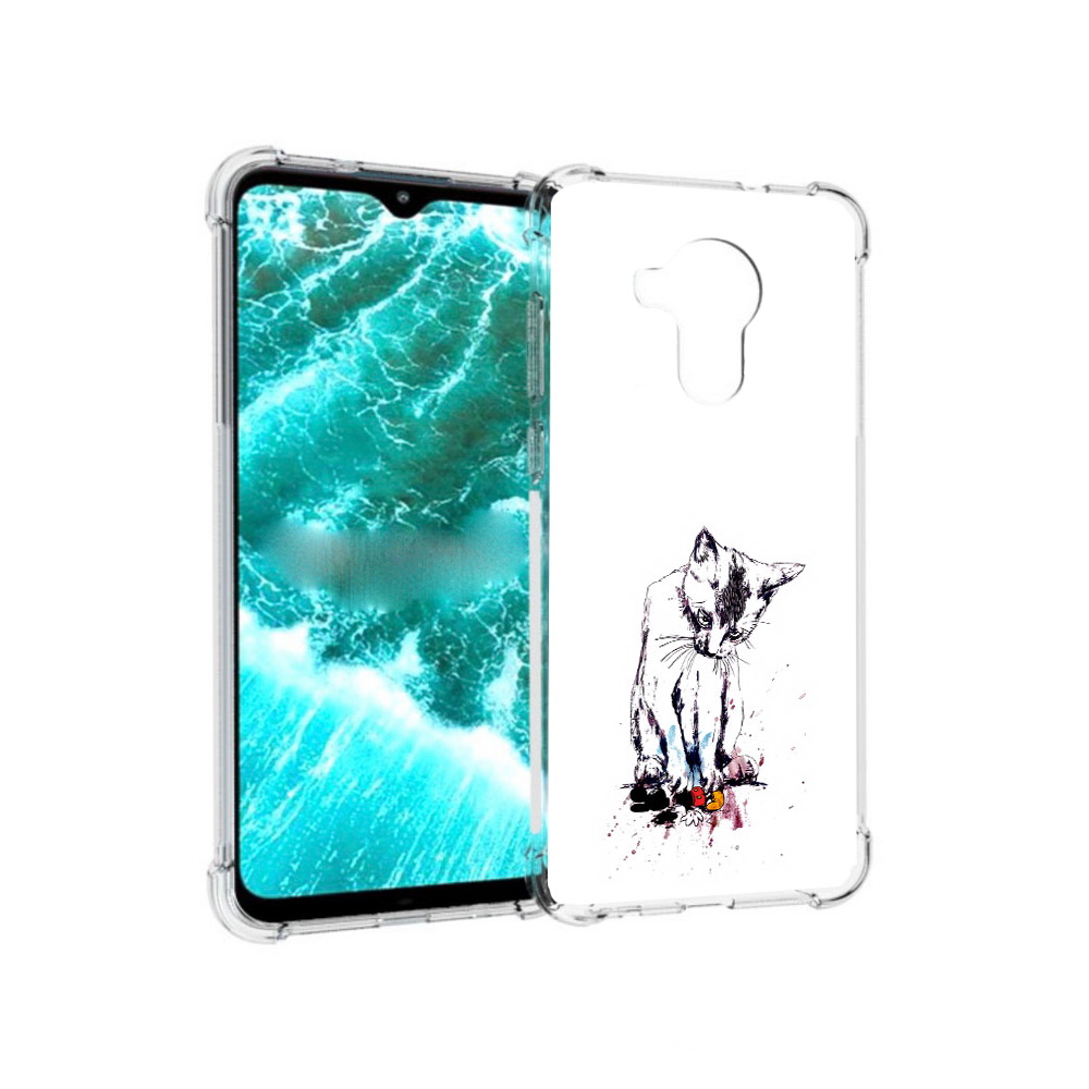 

Чехол MyPads Tocco для Nokia C30 кот и микки (PT227054.117.399), Прозрачный, Tocco