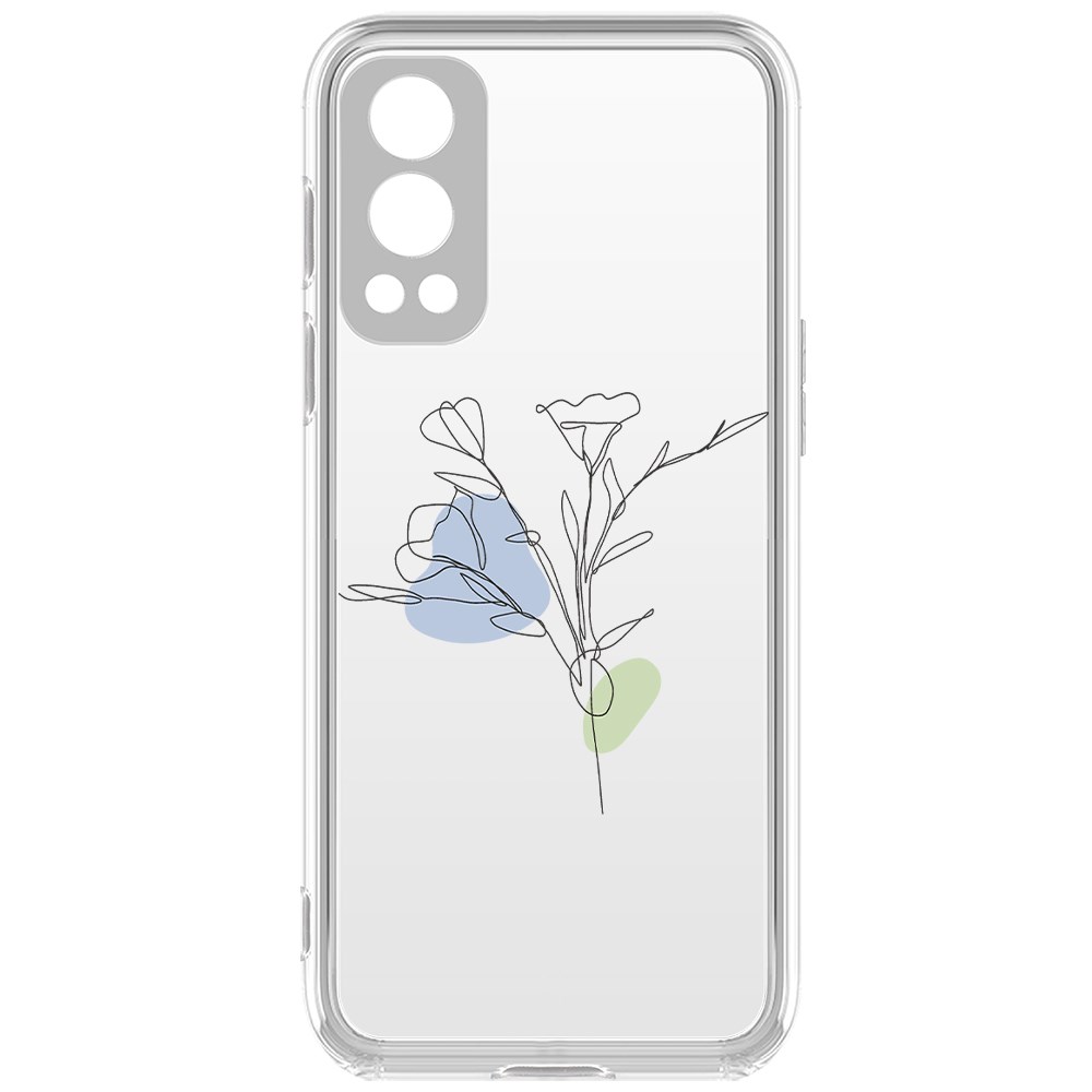 фото Чехол-накладка krutoff clear case эустома для oneplus nord 2 5g