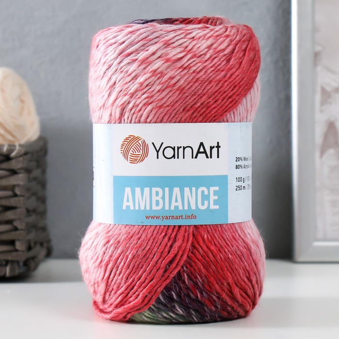 

Пряжа Ambiance 80% акрил, 20% шерсть 250м/100г 150, Разноцветный
